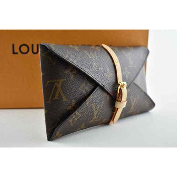 Louis Vuitton Metal Gold Silver Monogram Drinking Straws And Pouch Brown Case - Picture 5 of 12